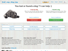 Tablet Screenshot of lost-my-dog.org